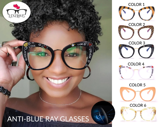 Retro Cat Eye Graffiti Optical Frames For Women Square Glasses Eyeglasses Fashion Eyewear Replace Lenses With Prescription