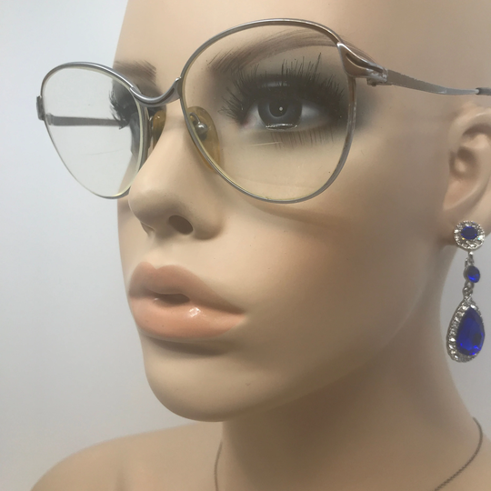 Vintage Oval Eyeglasses Lux De Morez Leslie Glasses Frame Silver Used Eyeglass Frames Retro