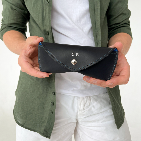 Glasses Case, Personalized Case, Christmas Gift, Black Holder, Sunglasses Protector, Case