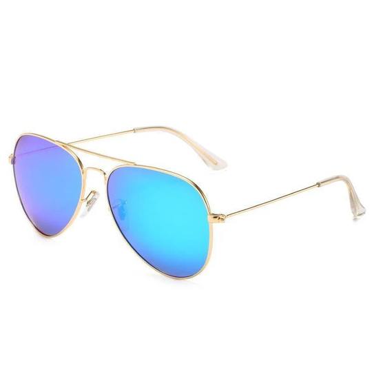 Polarised Aviator Uv400 Sunglasses, Gold Frame, Unisex