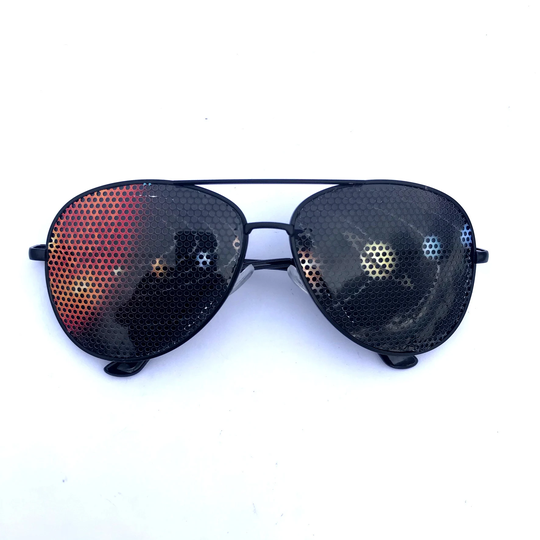 Solar System Illustration Graphic Aviator Sunglasses