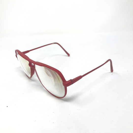 Vintage Mens Ladies Eyeglasses Glasses Frame Red Pilot Large Used Eyeglass Frames Retro Unisex