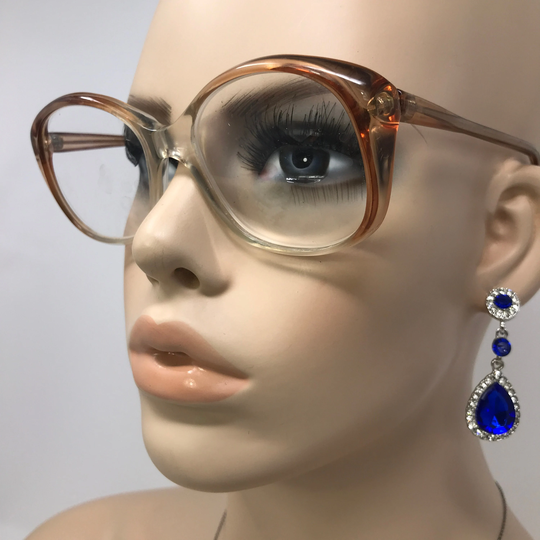 Vintage Ladies Eyeglasses Glasses Frame Orange Cat Eye Used Eyeglass Frames Retro