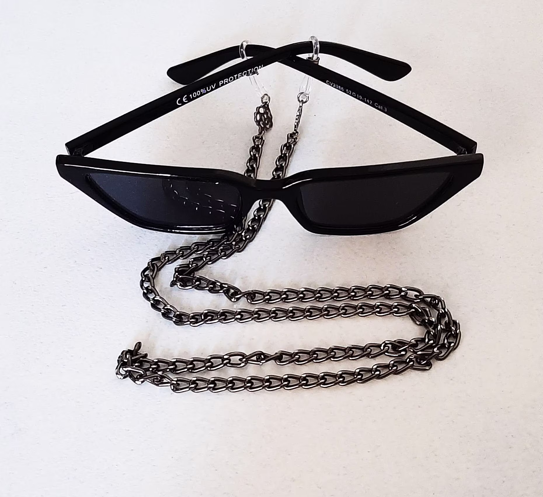 Aluminum Silver Grey Sunglasses Chain, Flower Details, Eyewear Lanyards, Glasses Holders, Chain Holder, Gift For Her, Handmade