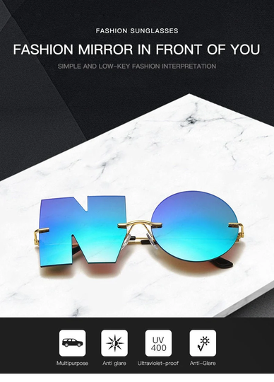 Fashion Letter No Sunglasses Luxury Brand Designer Women Metal Sun Glasses Ladies Trend Sunglass Uv400 Shades Gafas De Sol