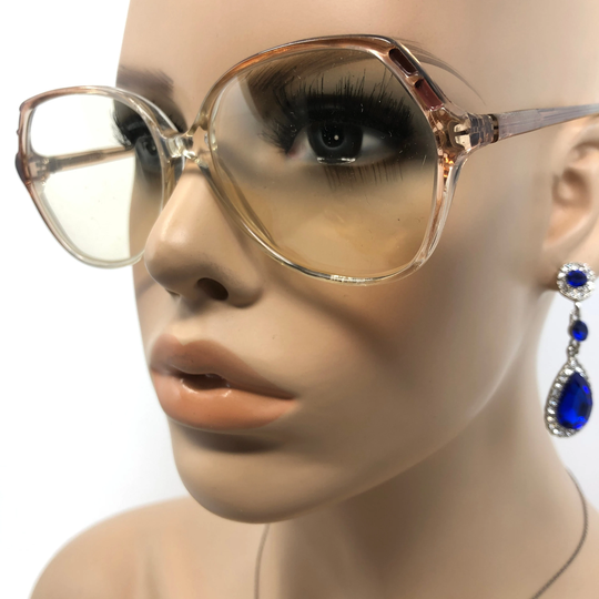 Vintage Rena Sw6 Eyeglasses Glasses Frame Brown Clear Square Used Eyeglass Frames Retro