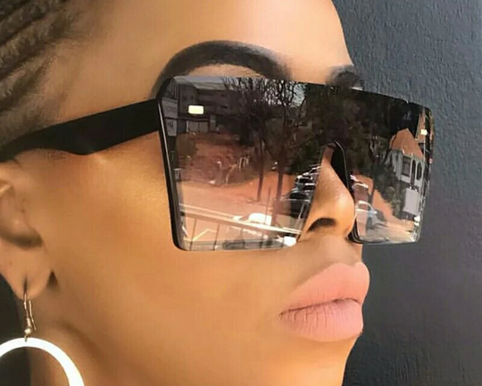 Ladies Sunglasses/Women's Oversized Sunglasses With Luxury Travel Pouch/Personality Sunglasses/Big Sunglasses/Square