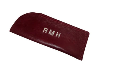 Slim Glasses Case 6 Sold Specs Reading Sun Sleeve Leather Personalised Custom Eyewear Pouch