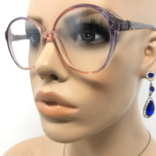 Vintage Round Eyeglasses Allegro Thornton Glasses Frame Pink Purple Used Eyeglass Frames Retro