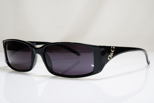 Dolce Gabbana Mens Vintage 1990 Sunglasses Black Rectangle Dg 2201 B5 26535