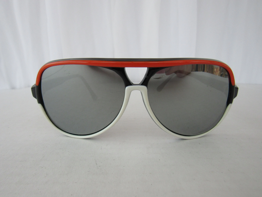 Vintage 70S Speed Striped Mirrored Aviator Made Japan W-8 Pilot Ski Sunglasses Retro Sporty Hipster Shades | Read Description Glam Garb