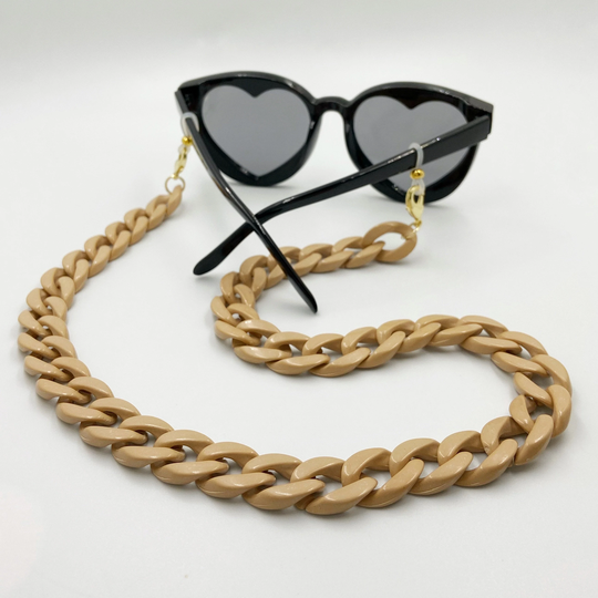 Acrylic Chunky Link Sunglasses Chain, Sunglass Holder Necklace, Modern Glasses Women Strap & Face Mask Chain