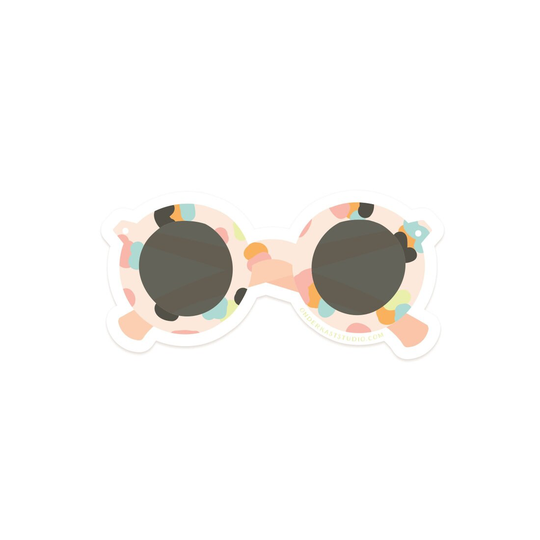 Spotted Sunglasses Sticker Vinyl Die Cut