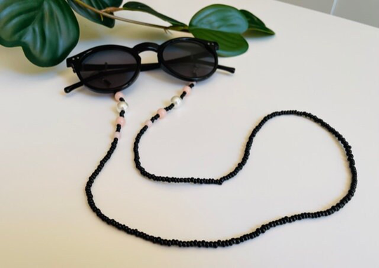 Fashion Bohemian Face Mask & Glasses Chain | Cord Beaded Holder With Pearl Gift For Her Sunglasses