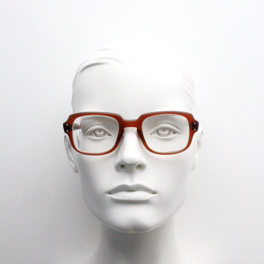 60S Vintage Square Glasses By Romco. Transparent Brown Optical Frames. Prescription Eyeglasses. Rx Spectacles