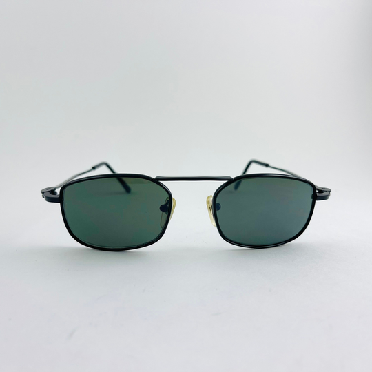 Vintage Black Metal Frame Rectangle Sunglasses