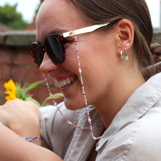 Handmade Beaded Sunglasses/Glasses Chain With Freshwater Pearls