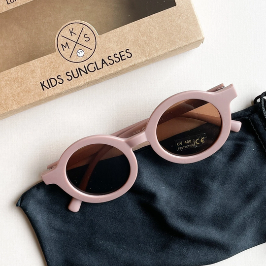 Sunglasses Sustainable Uv400 Kids Dusty Pink Recycled Plastic Retro Toddler Kids Boys Girls Miminoo Usa Brand Microfiber Pouch