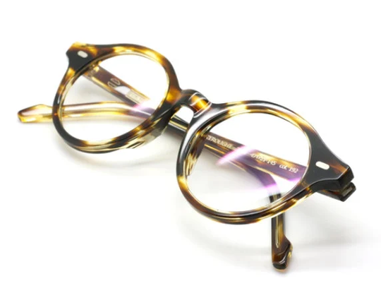 Original Vintage Circular Retro Spectacles in A Tortoiseshell Finish Acetate 47mm Model Zerolight