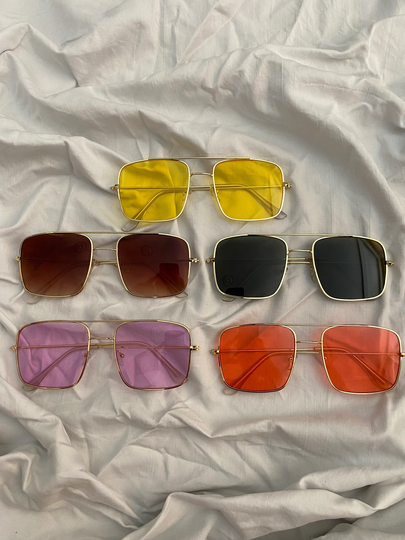 Classic Vintage Duke Aviator Retro Style Square Sunglasses