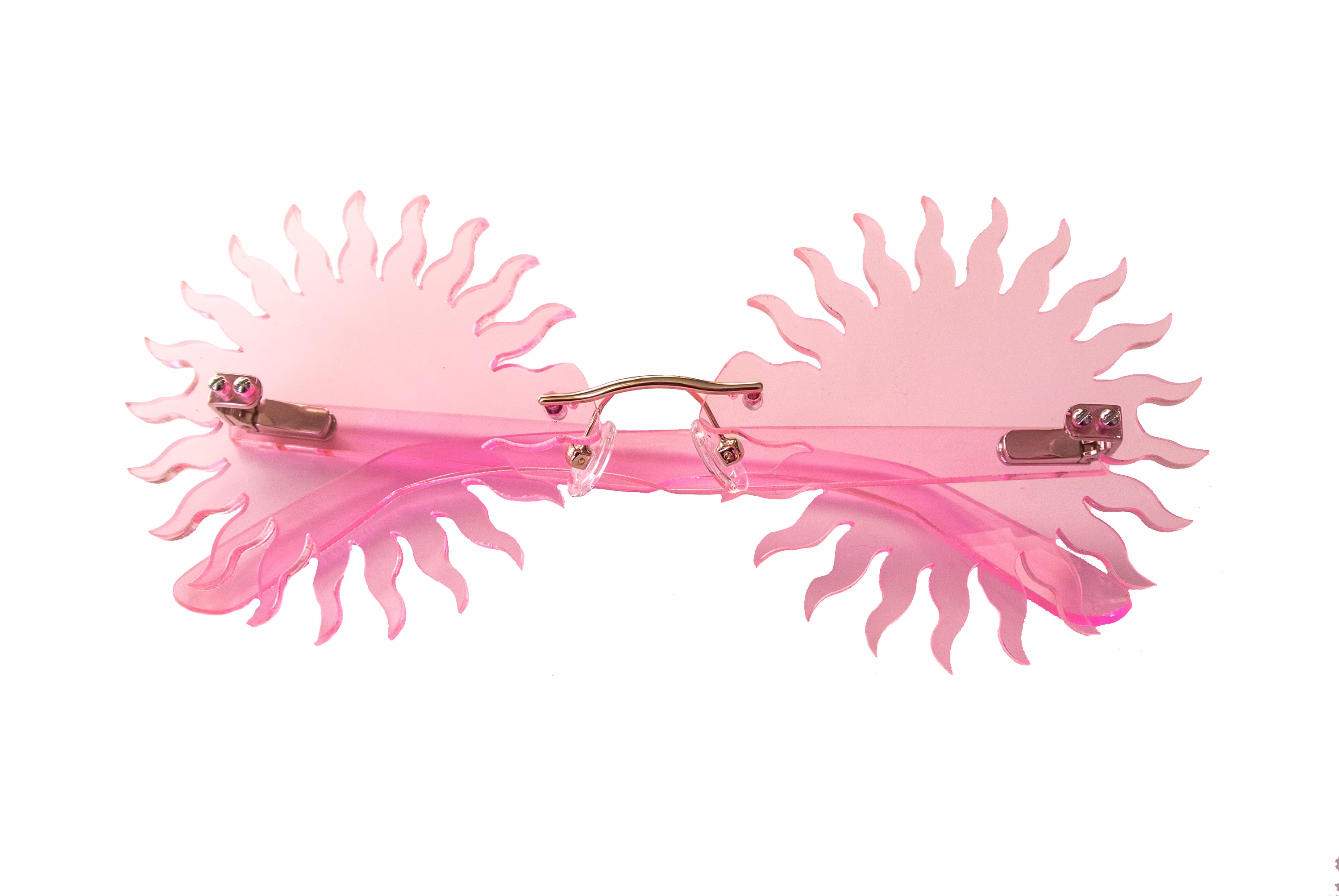 Pink Sun Glasses, Sun Shaped, 90S, Club Kids, Clubwear, Rave, Party, Edm