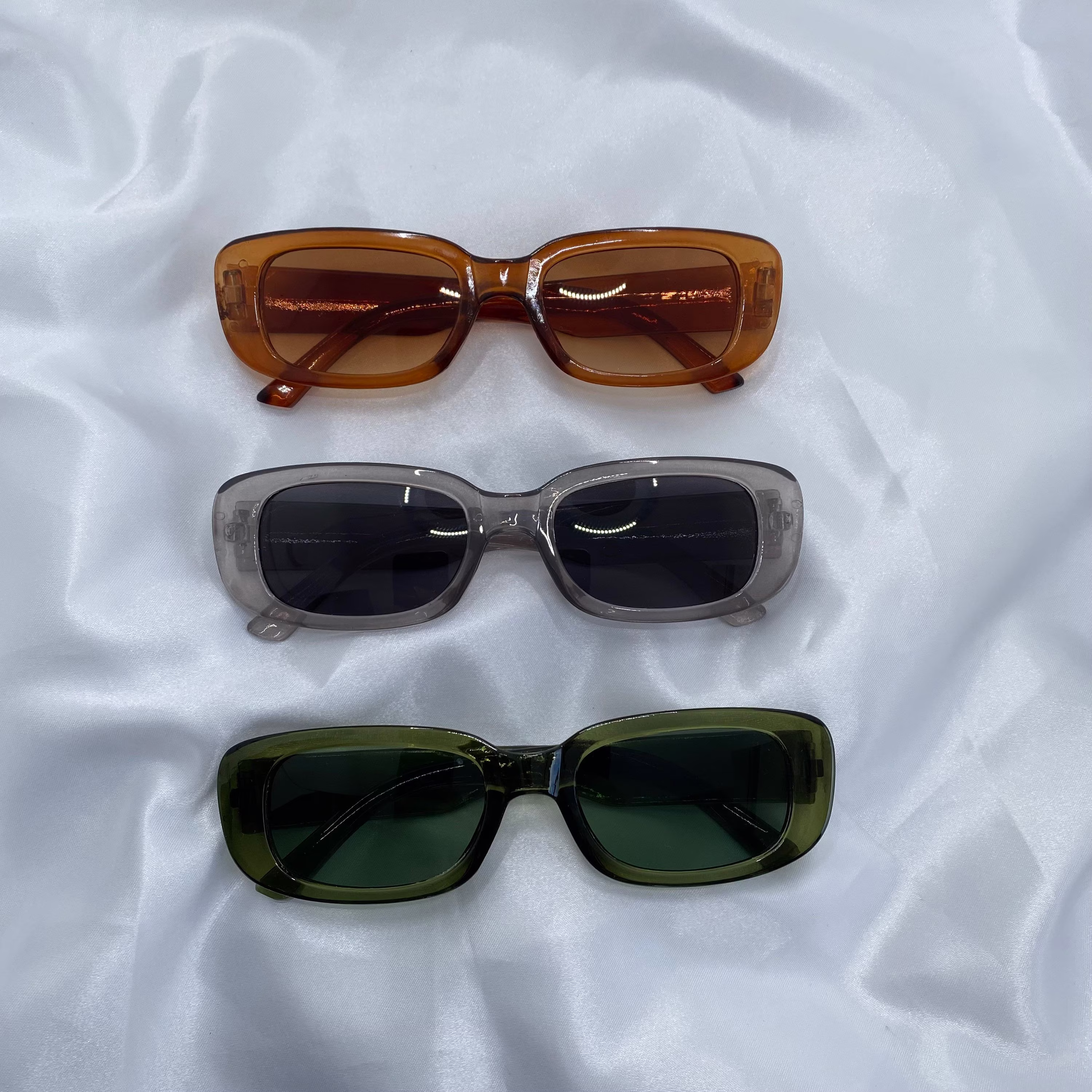 Retro Sunglasses in Brown, Grey & Green