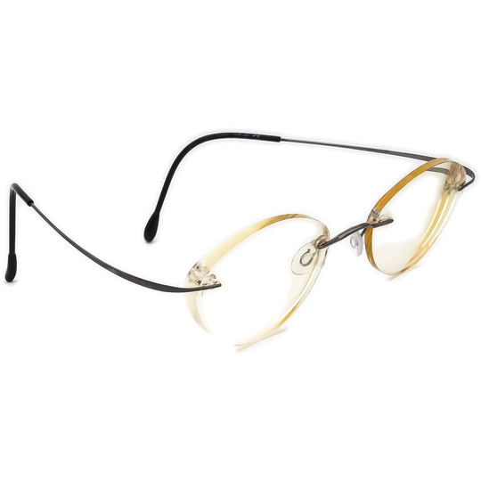 Silhouette Eyeglasses Gunmetal/Black Rimless Frame Austria 48[]19 130