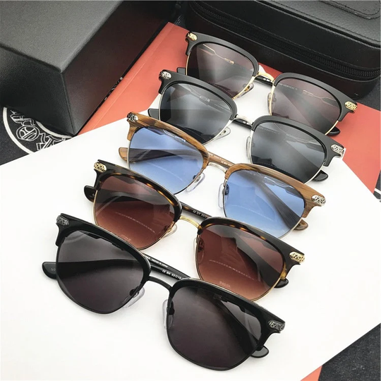 Custom Chrome Sunglasses - Vertical Smile