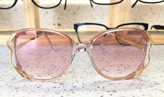 Vintage 1980S Womens Sunglasses W/Custom Made Gray Gradient , Brown Or Pink Your Choice. Model Elena Size 54-17-130