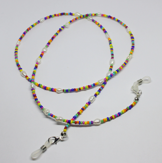 Eyeglasses Chain, Freshwater Pearls Bright Seed Beads Sunglasses Spectacles Holder, Glasses Gift For Her