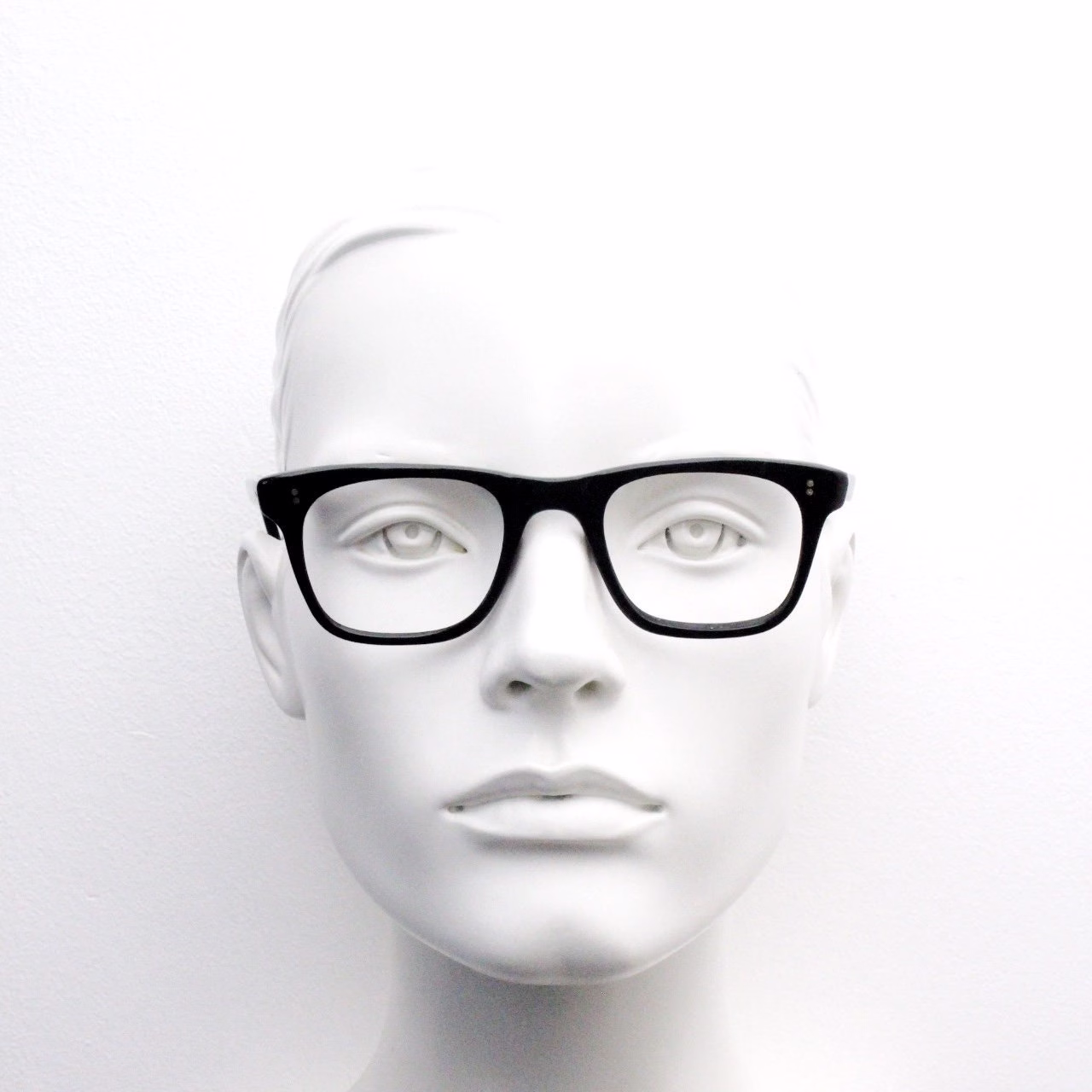 Vintage 50S Slim Wayfarer Design Glasses. Black Gloss Optical Frames. Prescription Eyeglasses. Rx Spectacles. Nhs 524
