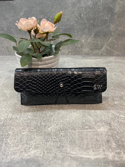 Sunglasses Case | Personalised With Any Name Or Initials Croc Print Design Designer Glasses