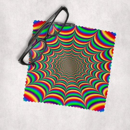 Psychedelic Web - Microfiber Lens Cleaning Cloth For Eyeglasses, Cameras, Smartphones & All Screens