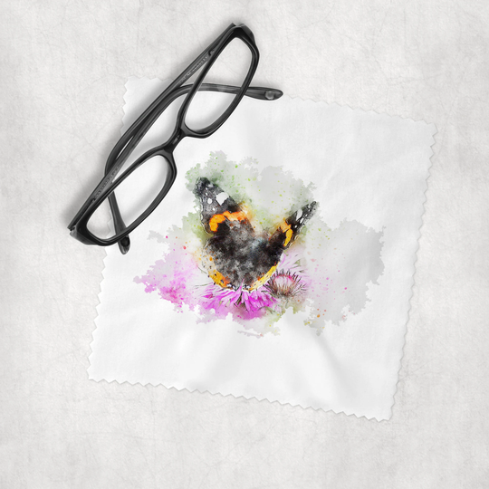 Watercolor Animals - Butterfly 2 Microfiber Lens Cleaning Cloth | Lens, Sunglasses Cleaner, Eyeglasses