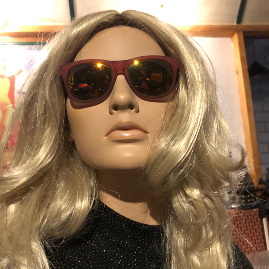 Retro 1980S Frosted Red Framed Sunglasses With Gold Mirror Lenses. Perfect For Reliving Those Acid House Parties Or Photo Shoots