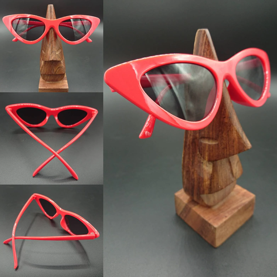 Red Cat Eye Sunglasses 1950S Retro Mod Style Rockabilly Uv400