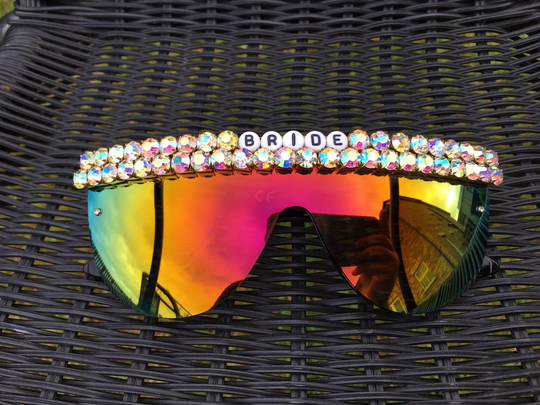 Shield Style Bride Sunglasses Hen Do Glasses Bachelorette Shades