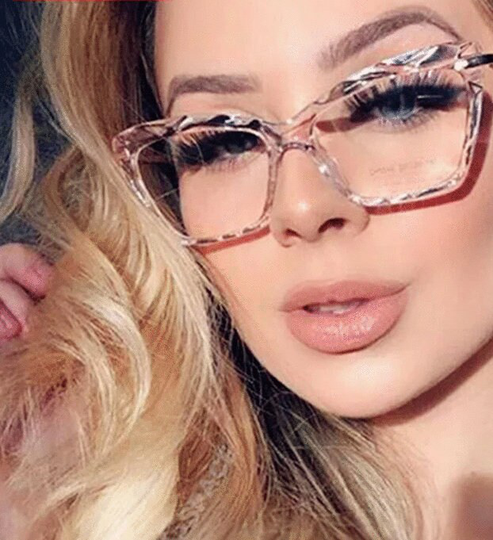 Transparent Cat Eye Anti Blue Light Blocking Glasses Retro Working From Home Computer Filter Glasses Fatigue 2-4 Day Shipping Usa