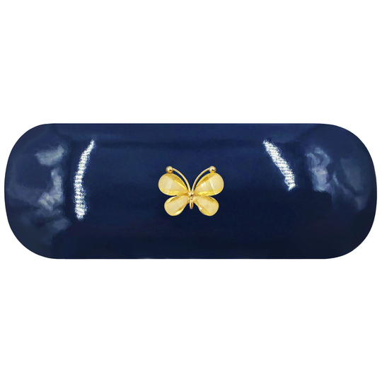 Yellow Butterfly Hard Glasses Case. Gemstone Insect Spectacle Animal Reading Eyeglasses Sunglasses Case Birthday Gift