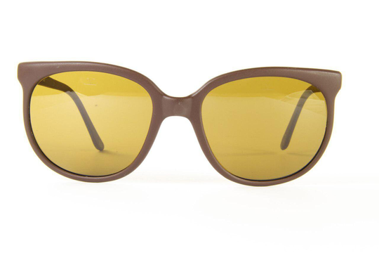 Vintage 1980's Vuarnet 002 Brown Matt Cat Eye Sunglasses Px2000 Mineral Lens