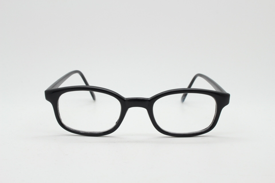 80S Vintage Low Profile Wayfarer Style Glasses. Black Acetate Optical Frames With Clear Lenses. Prescription Eyeglasses. Rx Spectacles. Nos