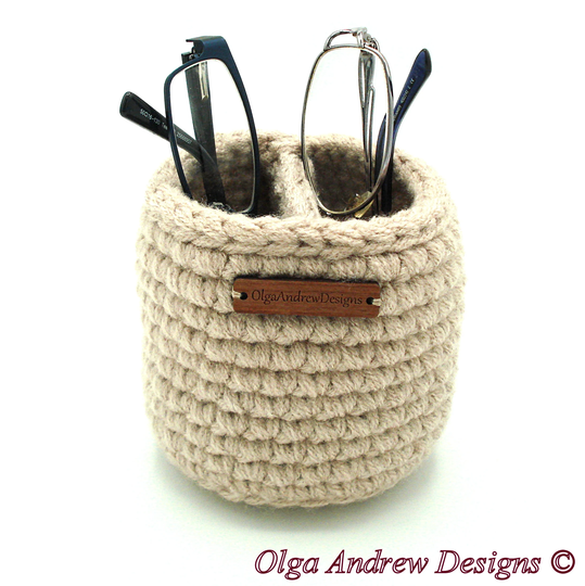 Small-Medium Round Divided Glasses Holder, Soft Eye Stand, Double Two Pairs Holder Olgaandrewdesigns