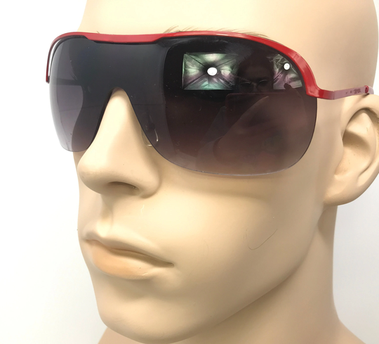 Vintage Soulcal 78873 180 Sunglasses Red Wrap Around Sun Shades Frames Glasses Retro