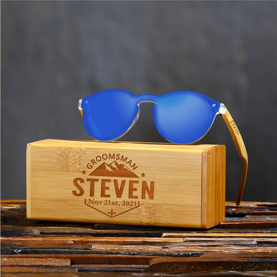 Groomsmen Gifts Personalized Sunglasses Custom Engraved Men's Gift For Man Him