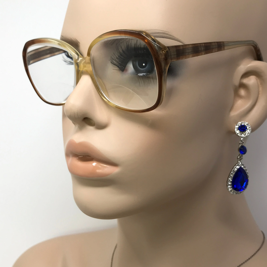 Vintage Rodenstock Elisa Eyeglasses Glasses Frame Brown Fade Square Used Eyeglass Frames Retro