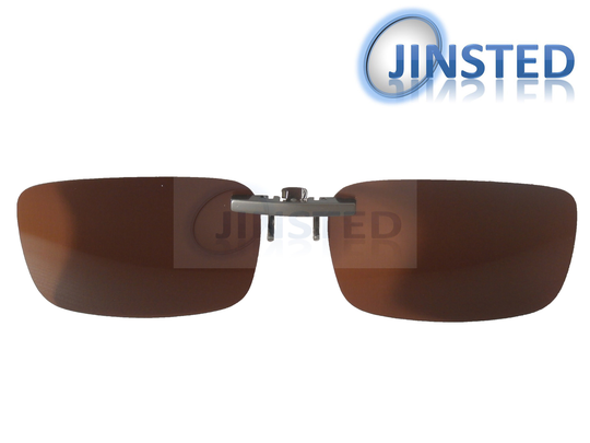 High Quality Brown Polarised Clip On Sunglasses Uv400 Protection Acp012