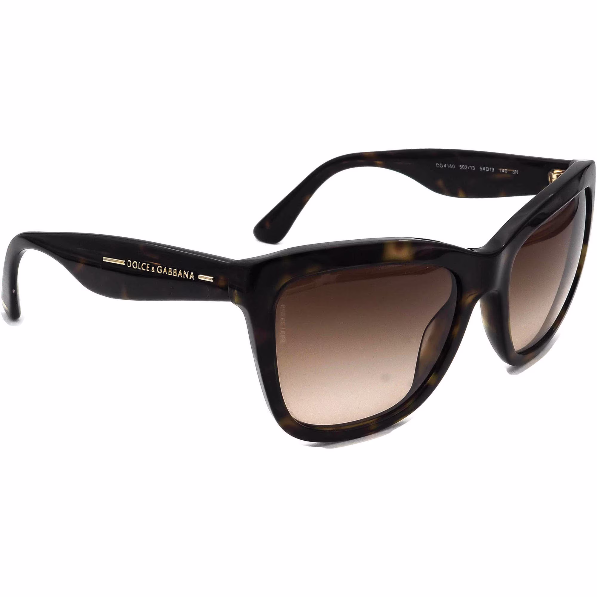 Dolce & Gabbana Gradient Sunglasses Dg 4140 502/13 Tortoise Cat Eye Italy 54 Mm
