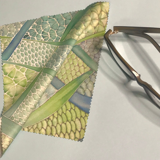 Lens Cleaning Cloth To Tuck Into Your Glasses Case - Turquoise Screen Cleaner For Computer, Tablet & Phone Green Water Ripple Gift