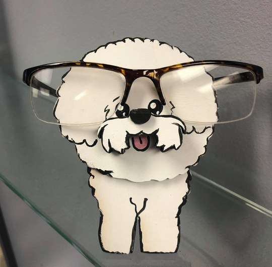 Bichon Eyeglass Holder, Stand