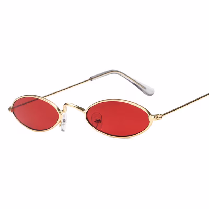 Oval Vintage Retro Small Frame Unisex Sunglasses